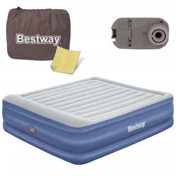 Materac dmuchany 203 x 193 x 56 cm z wbudowaną pompką elektryczną Bestway 67692