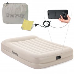 Materac dmuchany z wbudowaną pompką 203 x 152 x 42 cm Bestway 67696