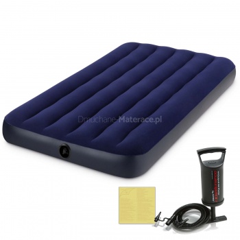 Materac dmuchany 191x99x22 cm z pompką tłokową INTEX 68757