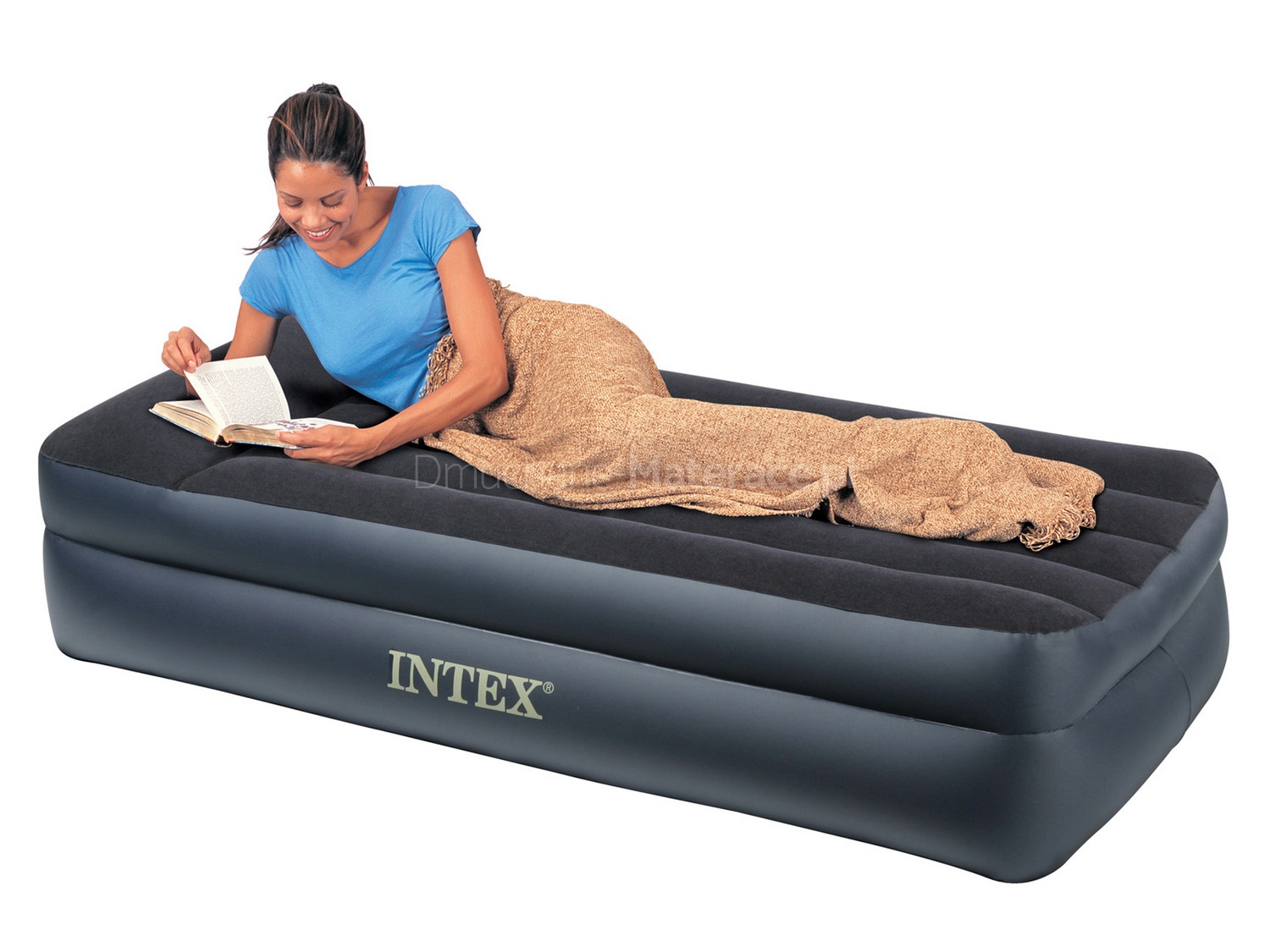 Materac welurowy Twin z pompką elektryczną 191 x 99 x 42 cm INTEX 66706