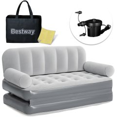 Sofa welurowa z elektryczną pompką 188x152x64cm Bestway 75073